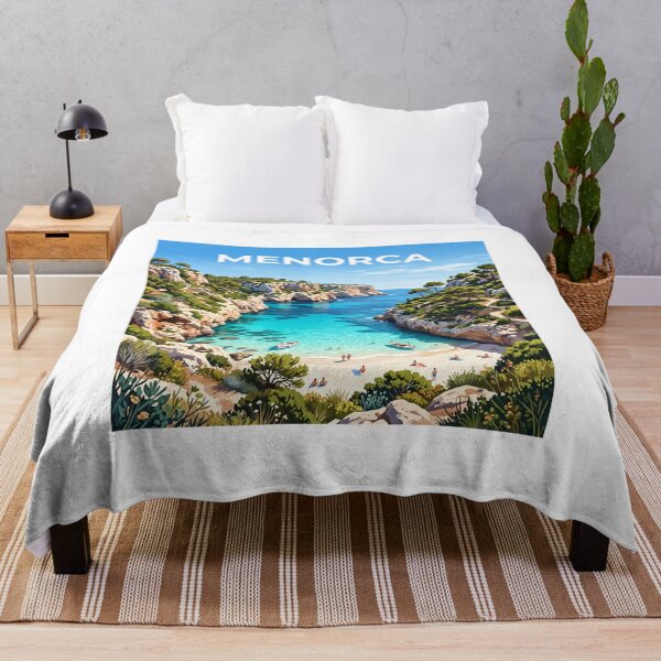 Item preview, Menorca Spain Coastal Poster - Turquoise Mediterranean Beach Art designed and sold by ryanguas.