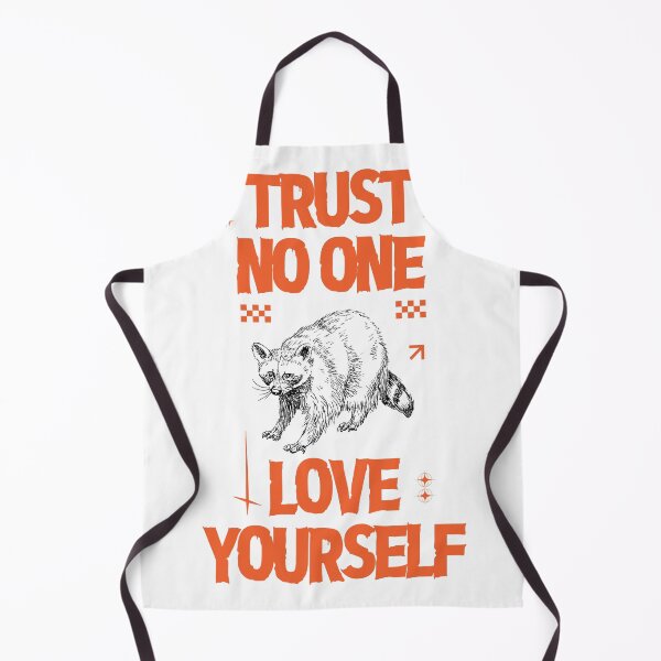 Item preview, Trust No One Love Yourself Raccoon Design designed and sold by SoftAuraStudi0.