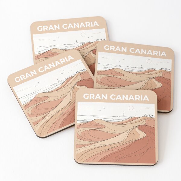 Item preview, Gran Canaria Spain Art Print - Minimalist Maspalomas Dunes Poster designed and sold by ryanguas.