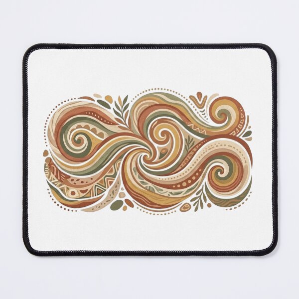 Item preview, Earthy Swirl Retro Whimsigoth Abstract Boho Art designed and sold by Nova Blend.