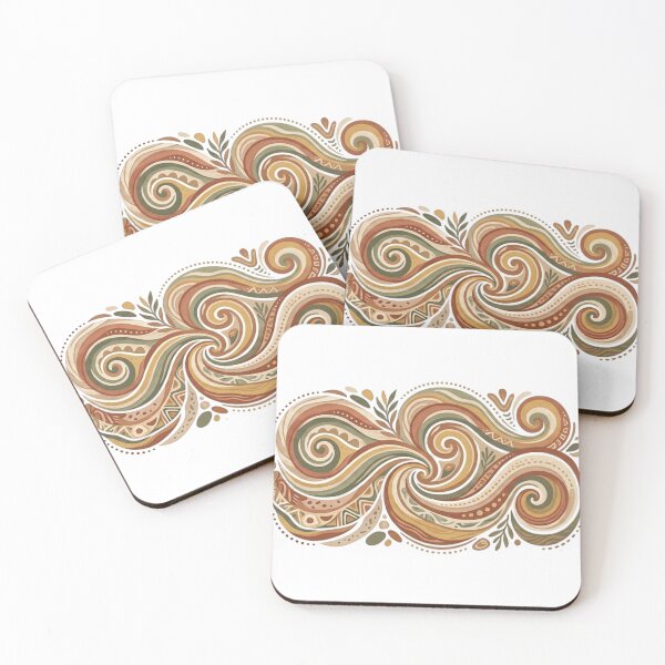 Item preview, Earthy Swirl Retro Whimsigoth Abstract Boho Art designed and sold by Nova Blend.