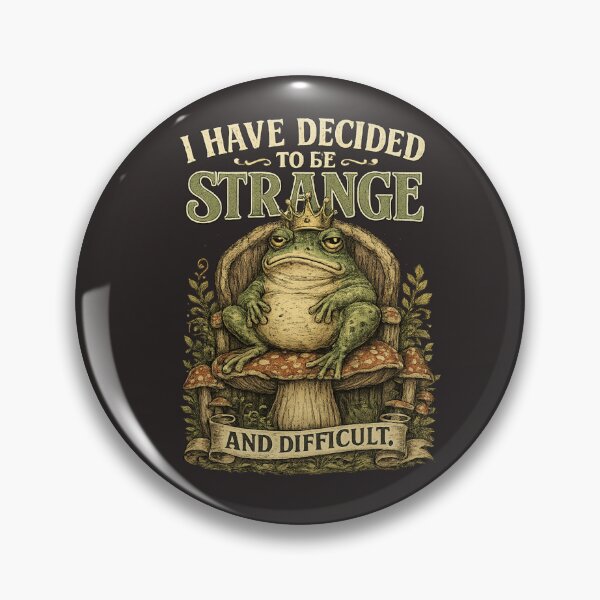 Item preview, I Have Decided To Be Strange And Difficult Frog Shirt | Grumpy Frog King Mushroom Cottagecore Tee designed and sold by Ashes to Artistry.