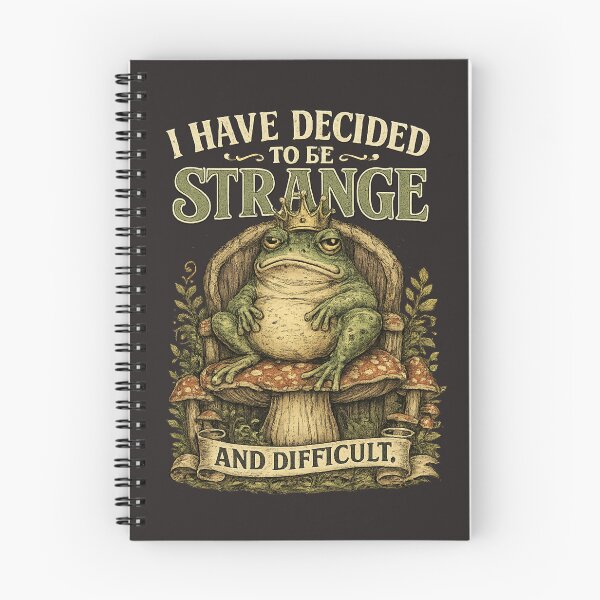 Item preview, I Have Decided To Be Strange And Difficult Frog Shirt | Grumpy Frog King Mushroom Cottagecore Tee designed and sold by Ashes to Artistry.