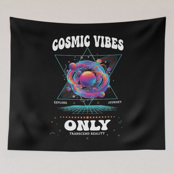 Item preview, trippy festival hippie tie dye Cosmic Vibes Only designed and sold by LuminOrb.