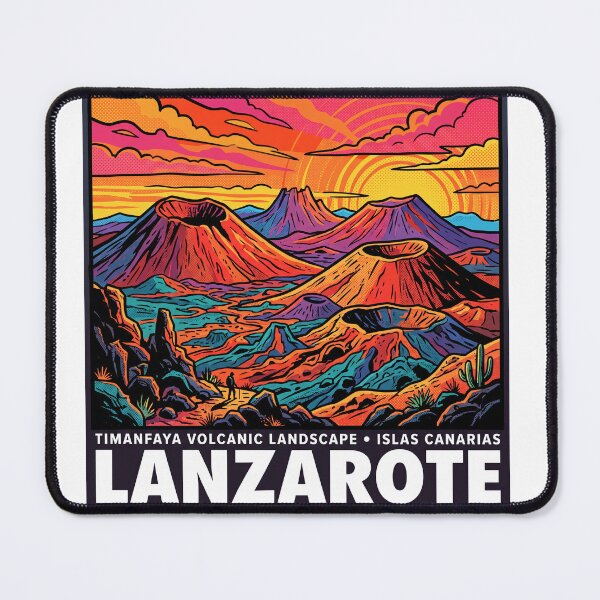 Item preview, Lanzarote Spain Pop Art Poster - Vibrant Volcanic Landscape Print designed and sold by ryanguas.