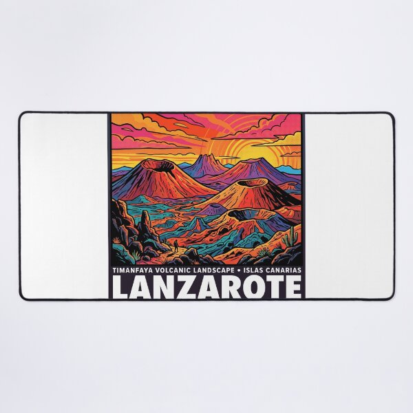 Item preview, Lanzarote Spain Pop Art Poster - Vibrant Volcanic Landscape Print designed and sold by ryanguas.
