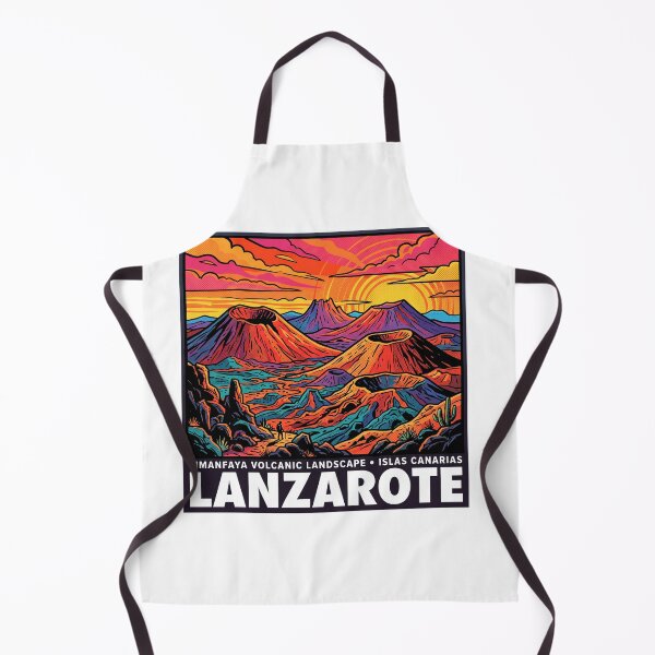 Item preview, Lanzarote Spain Pop Art Poster - Vibrant Volcanic Landscape Print designed and sold by ryanguas.