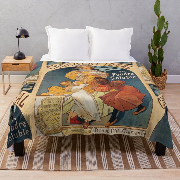 Item preview, Chocolat Ideal Poster by Alphonse Mucha | 1897 Art Nouveau French Hot Chocolate Vintage Advertising Wall Art Print designed and sold by artofuniverse.