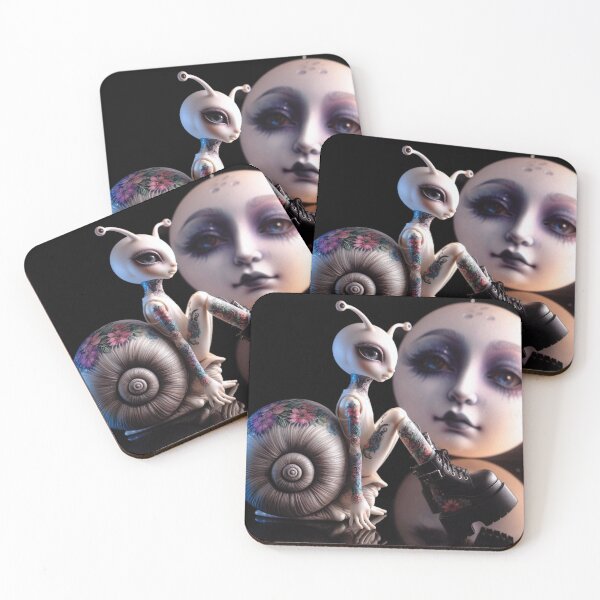 Item preview, Moonlit Dreamer Tattooed Snail designed and sold by LujziWorld.