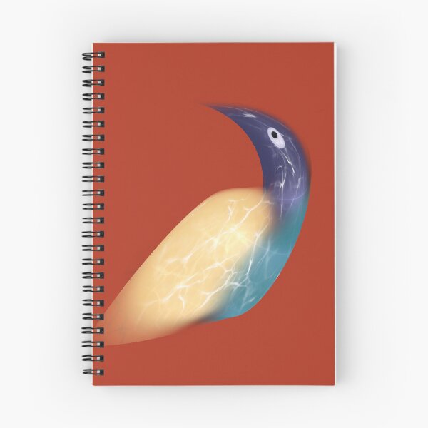 Item preview, Abstract Fluid Bird Form in Blue and Gold designed and sold by SahmatArt.