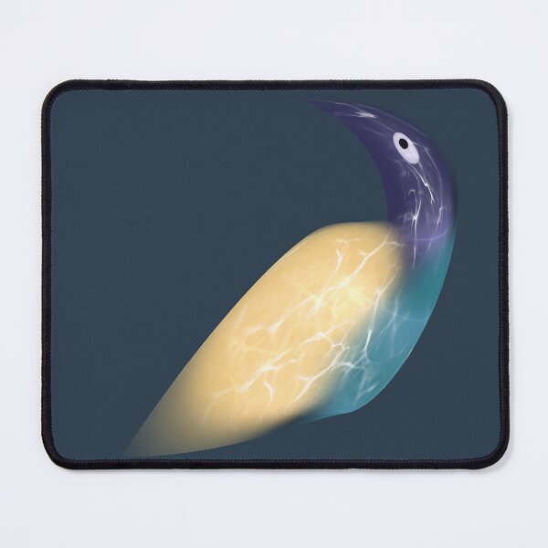 Item preview, Abstract Fluid Bird Form in Blue and Gold designed and sold by SahmatArt.