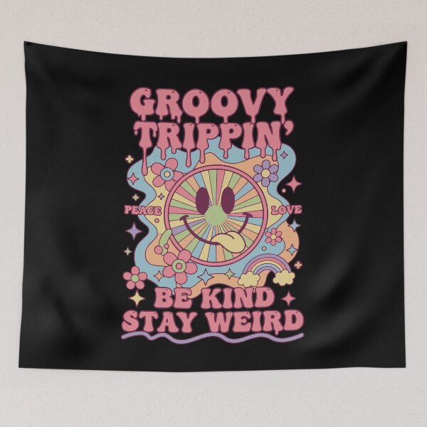 Item preview, Trippy Festival Groovy Trippin Stay Weird Hippie designed and sold by LuminOrb.