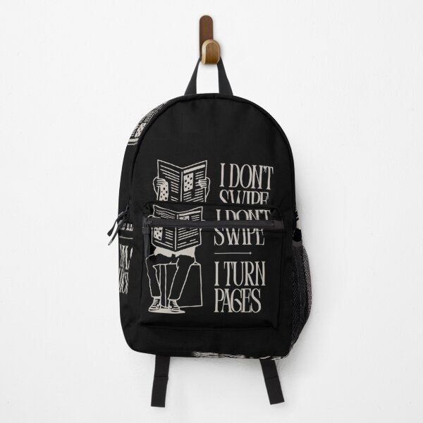Item preview, I Don't Swipe I Turn Pages Bookworm Quote designed and sold by SoftAuraStudi0.