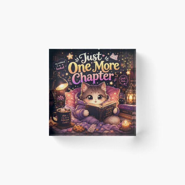Item preview, Just One More Chapter Cute Book Lover Cat designed and sold by Ayush Shop.
