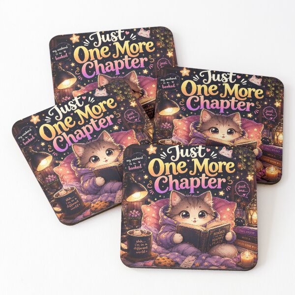 Item preview, Just One More Chapter Cute Book Lover Cat designed and sold by Ayush Shop.