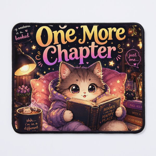 Item preview, Just One More Chapter Cute Book Lover Cat designed and sold by Ayush Shop.