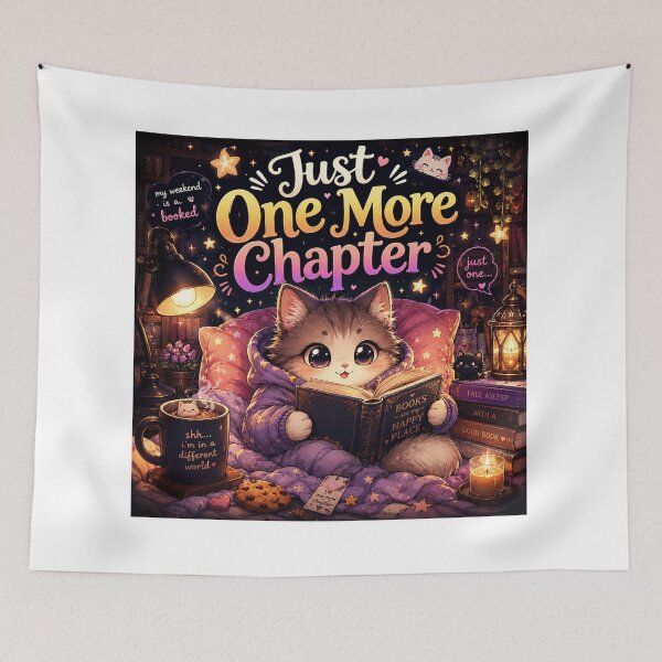 Item preview, Just One More Chapter Cute Book Lover Cat designed and sold by Ayush Shop.