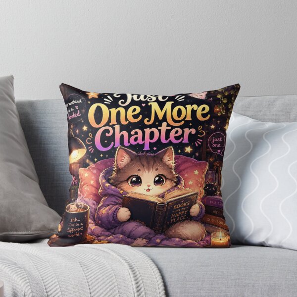 Item preview, Just One More Chapter Cute Book Lover Cat designed and sold by Ayush Shop.