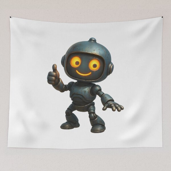 Item preview, Friendly Robot – Cute Happy Robot Design designed and sold by Yomere.