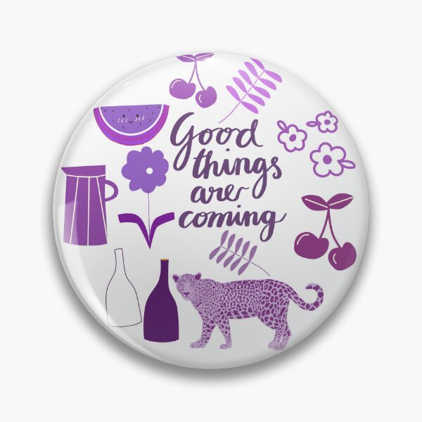 Artikelvorschau, Gute Dinge stehen bevor // Lavendel-Leoparden- und Fruchtcollage entworfen und verkauft von Creativ_Design.