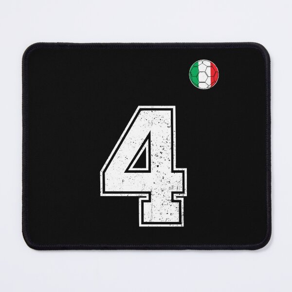 Item preview, Italy Soccer Number 4 Vintage Sports Fan designed and sold by RoyesButler.