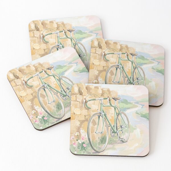 Item preview, Road Bike on Country Lane Abstract Cycling  designed and sold by Pastelle Art.