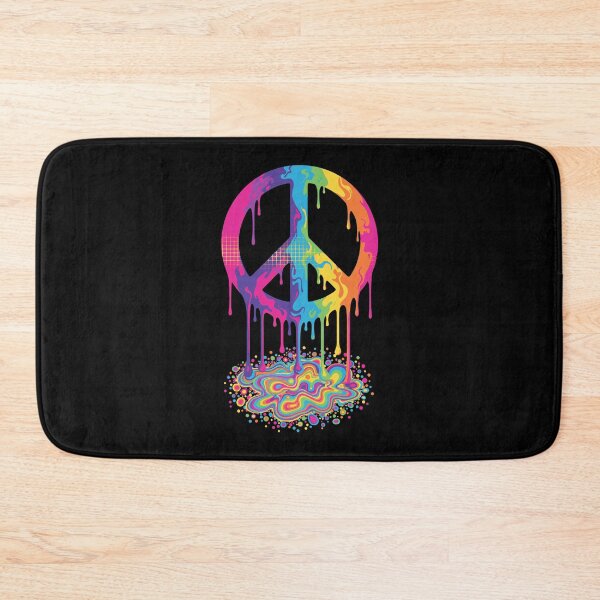 Item preview, trippy festival hippie mushroom tie dye peace sign designed and sold by LuminOrb.