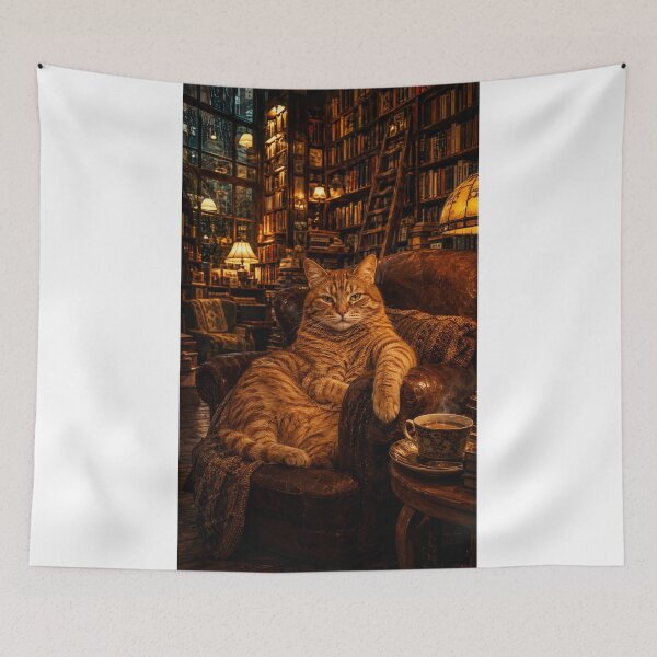 Item preview, "The Bookshop Cat  designed and sold by Bossygraphicske.