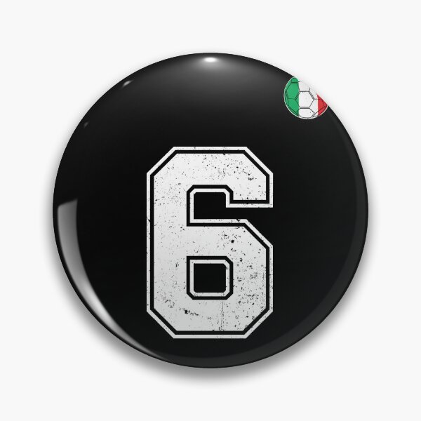 Item preview, Italy Soccer Number 6 Vintage Sports Fan designed and sold by RoyesButler.