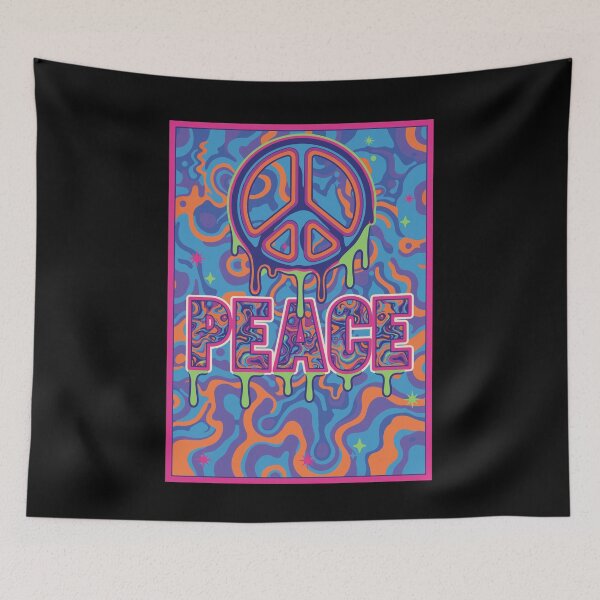 Item preview, Trippy Festival Peace Hippie Mushroom Tie Dye designed and sold by LuminOrb.