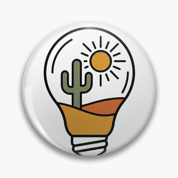 Item preview, Desert Cactus Landscape Inside a Lightbulb Graphic designed and sold by Opal Aura .