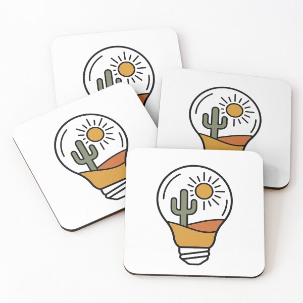 Item preview, Desert Cactus Landscape Inside a Lightbulb Graphic designed and sold by Opal Aura .