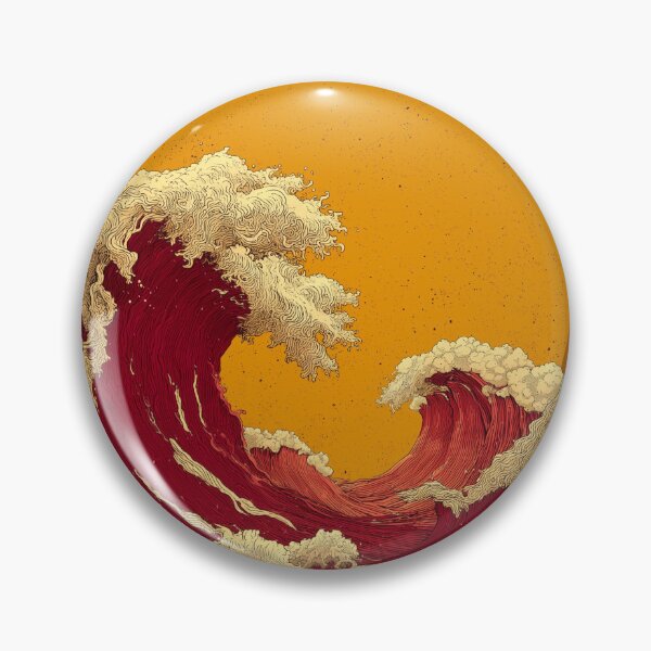 Item preview, Red Hokusai Waves designed and sold by InnerByJonas.