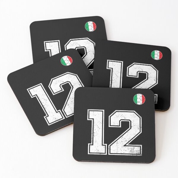 Item preview, Italy Soccer Number 12 Vintage Sports Fan designed and sold by RoyesButler.