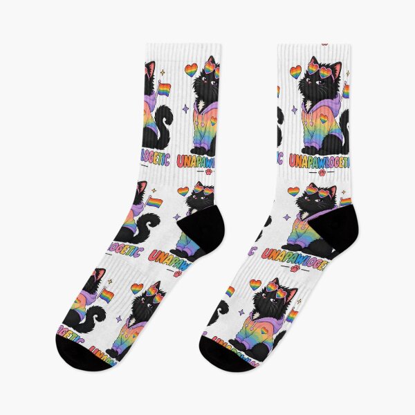 Item preview, Unapawlogetic Pride Black Cat Sticker designed and sold by MoodCats.