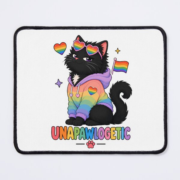 Item preview, Unapawlogetic Pride Black Cat Sticker designed and sold by MoodCats.