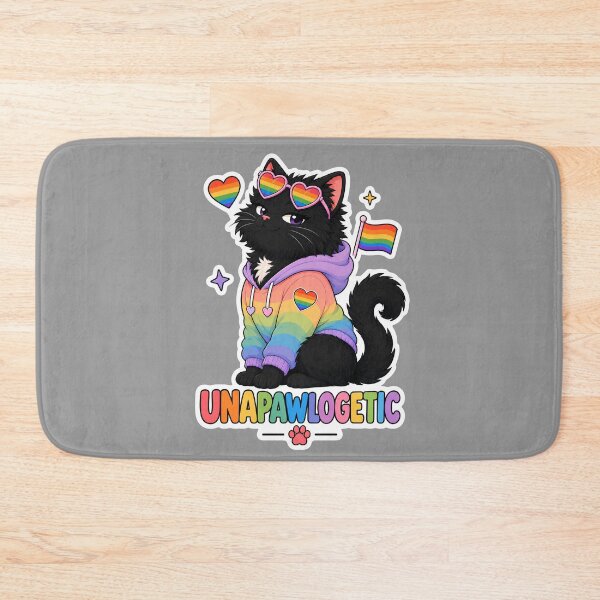 Item preview, Unapawlogetic Pride Black Cat Sticker designed and sold by MoodCats.