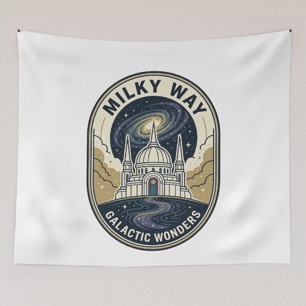 Item preview, Milky Way Galactic Wonders Retro Cosmic Temple designed and sold by k3rstman1.