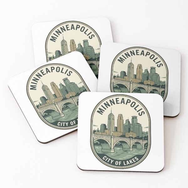 Item preview, Vintage Minneapolis City of Lakes Skyline Badge designed and sold by k3rstman1.