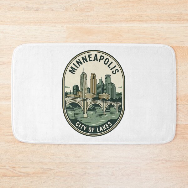 Item preview, Vintage Minneapolis City of Lakes Skyline Badge designed and sold by k3rstman1.
