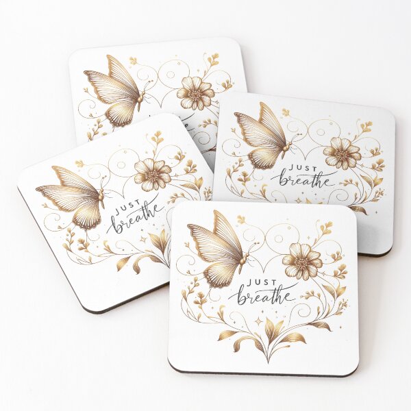 Item preview, Golden Butterfly with Flower and Decorative Leaves designed and sold by Artdrop62.