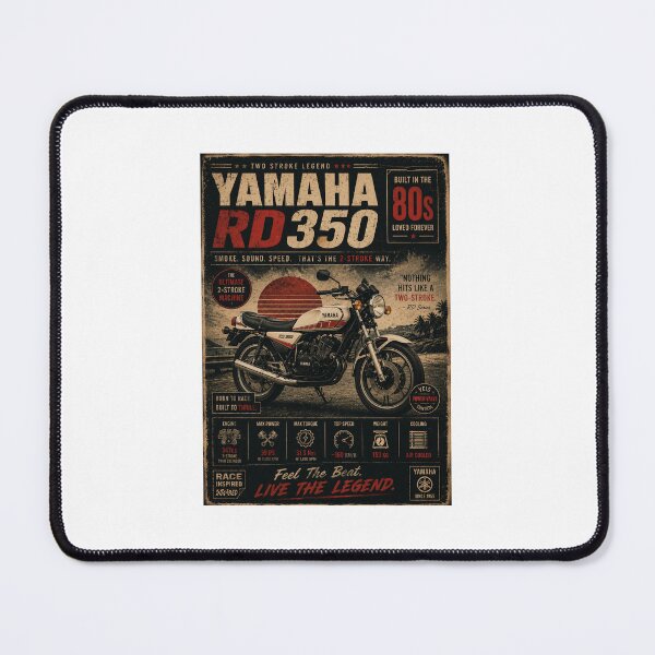 Item preview, Yamaha RD350 — Feel The Beat. Live The Legend. Poster designed and sold by MidnightPistons.