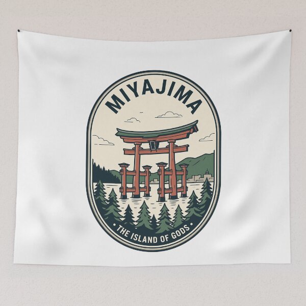 Item preview, Miyajima Japan Island of Gods Vintage Torii Gate designed and sold by k3rstman1.