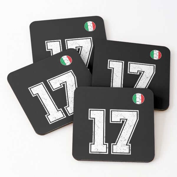 Item preview, Italy Soccer Number 17 Vintage Sports Fan designed and sold by RoyesButler.