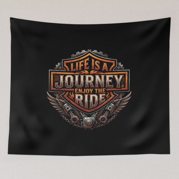 Item preview, Harley Davidson Life Is A Journey Enjoy The Ride Motorcycle Design designed and sold by enzoade.