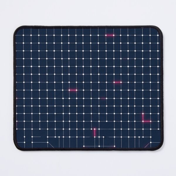 Item preview, The Digital Pulse - Minimalist Blueprint Grid & Neon Pink Pattern designed and sold by InnerwayStudio.
