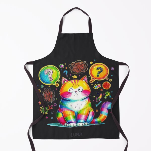 Item preview, Overthinking Cat Funny Anxiety Art designed and sold by Moody Vibes Studio.