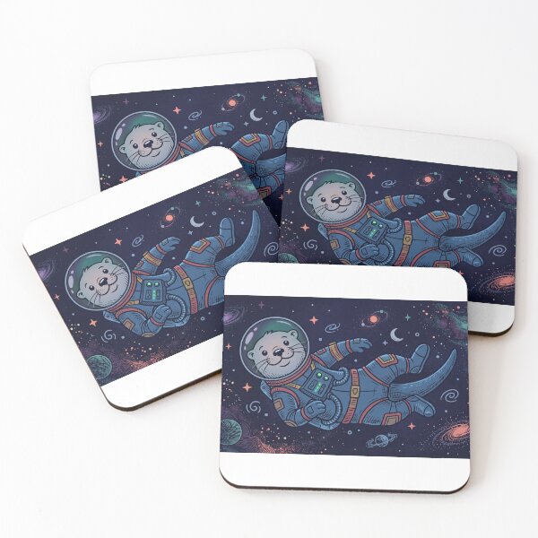 Item preview, Space Otter Astronaut Galaxy Retro Otter Space designed and sold by Shirt-Otakus.