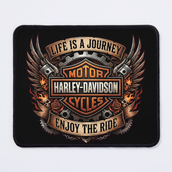 Item preview, Harley Davidson Life Is A Journey Enjoy The Ride Vintage Artwork designed and sold by enzoade.