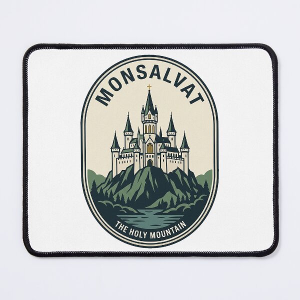 Item preview, Monsalvat Holy Mountain Gothic Castle Vintage Badge designed and sold by k3rstman1.